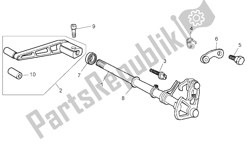 All parts for the Selector of the Aprilia RS 50 2006