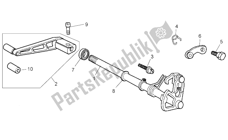 All parts for the Selector of the Aprilia RS 50 2006