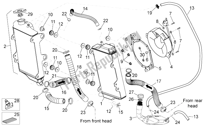 Tutte le parti per il Sistema Di Raffreddamento del Aprilia RXV 450 550 Street Legal 2009