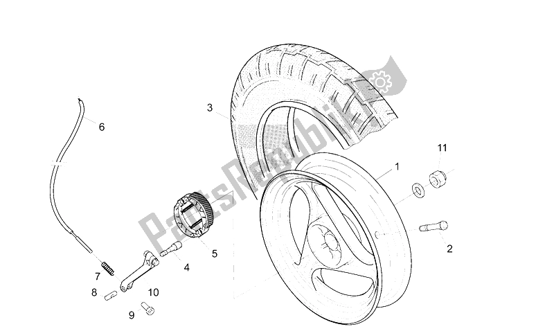 Tutte le parti per il Ruota Posteriore del Aprilia SR Viper 50 1994