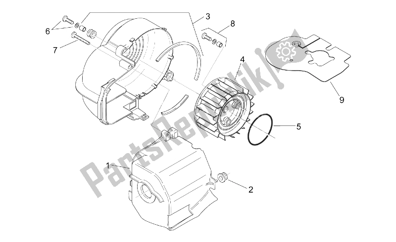 Alle Teile für das Motor Kunststoff des Aprilia Scarabeo 100 2T ENG Minarelli 2000