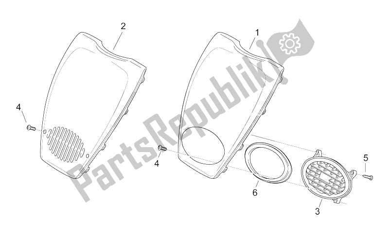 All parts for the Front Body Iii - Front Cover of the Aprilia Scarabeo 50 2T ENG Minarelli 1998