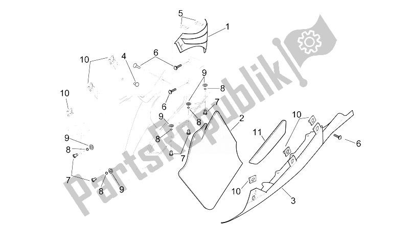 Tutte le parti per il Corpo Centrale - Carene del Aprilia RSV Mille 1000 2000