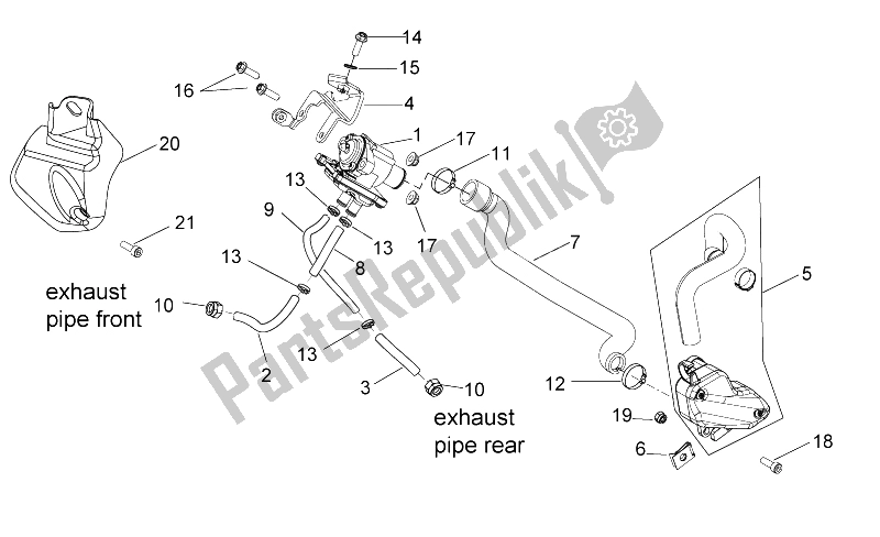 All parts for the Secondary Air of the Aprilia SXV 450 550 Street Legal 2009