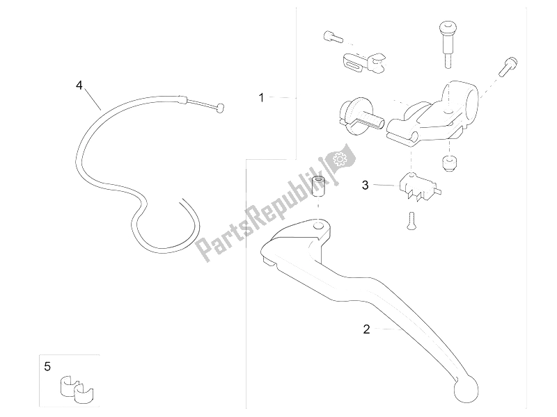 All parts for the Clutch Control of the Aprilia RSV4 RR USA 1000 2016