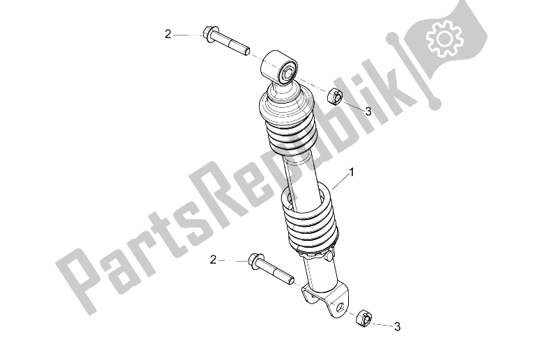 Todas as partes de Suspensão Traseira - Amortecedor / S do Aprilia SR Motard 50 2T E3 2012