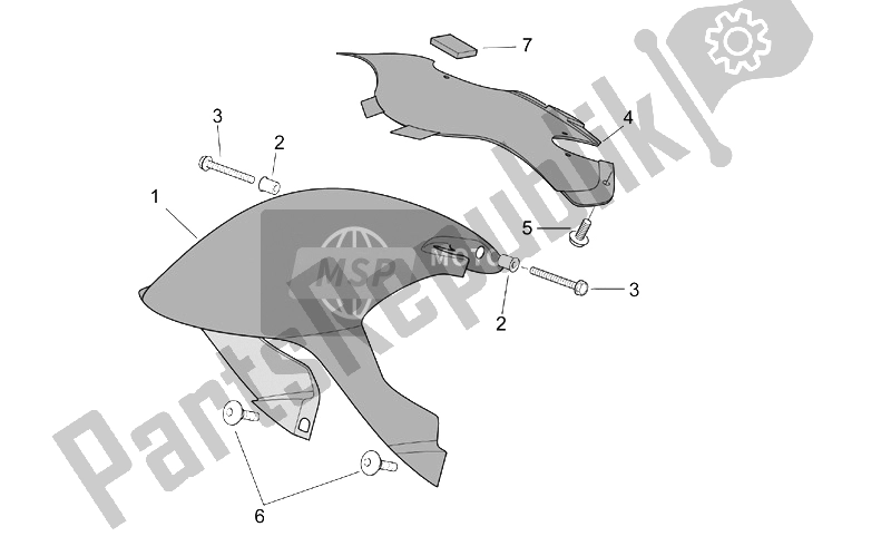 Tutte le parti per il Corpo Anteriore Iv del Aprilia SR 50 H2O IE Carb 2003