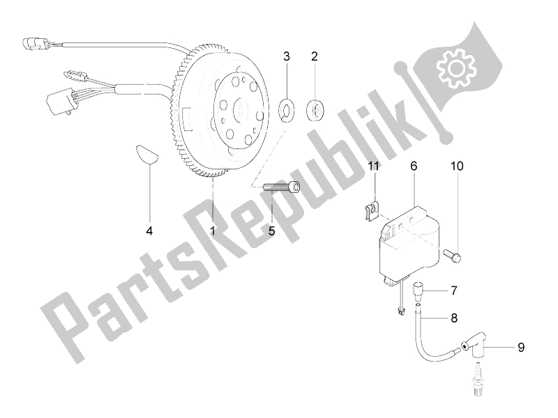 Alle Teile für das Cdi-magneteinheit / Zündeinheit des Aprilia RS4 50 2T 2011