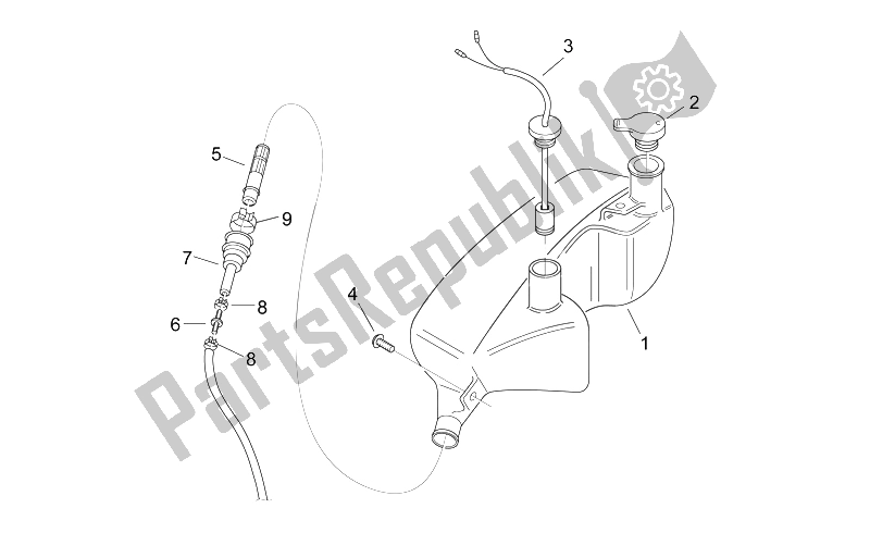 Todas las partes para Tanque De Aceite de Aprilia Area 51 1998