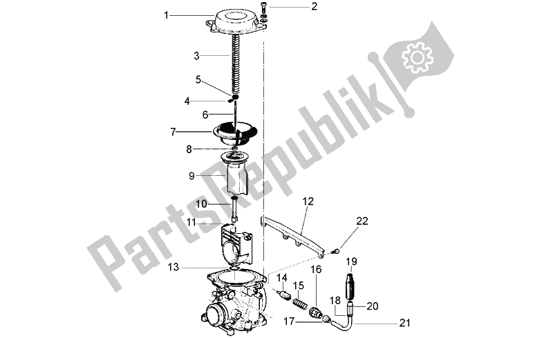 All parts for the Carburettor Ii of the Aprilia Pegaso 650 1997