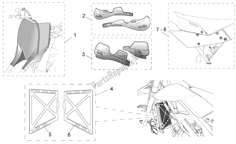 All parts for the Acc -special Body Parts I of the Aprilia RXV SXV 450 550 2006