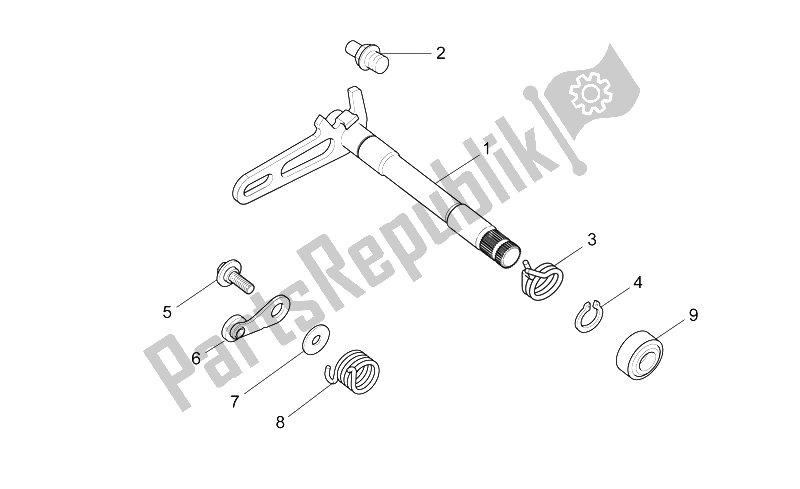 All parts for the Gear Box Selector I of the Aprilia RXV 450 550 Street Legal 2009