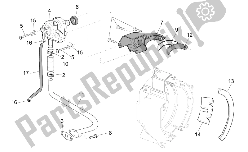 Tutte le parti per il Aria Secondaria del Aprilia Sport City 125 200 250 E3 2006