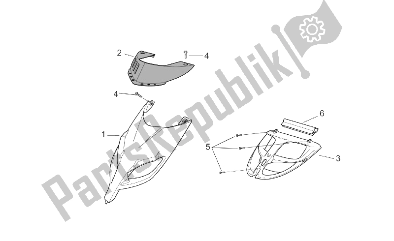 Alle Teile für das Vorderkörper Ii des Aprilia SR 50 H2O IE Carb 2003