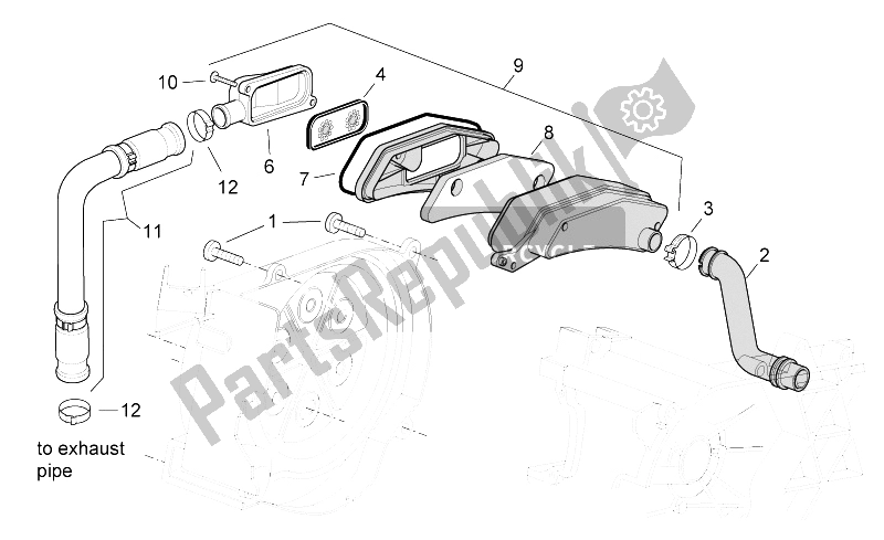 Alle Teile für das Sekundärluft des Aprilia SR 50 IE Carb MY 2010