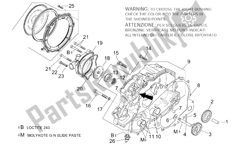 Toutes les pièces pour le Pompe à Eau du Aprilia RST 1000 Futura 2001