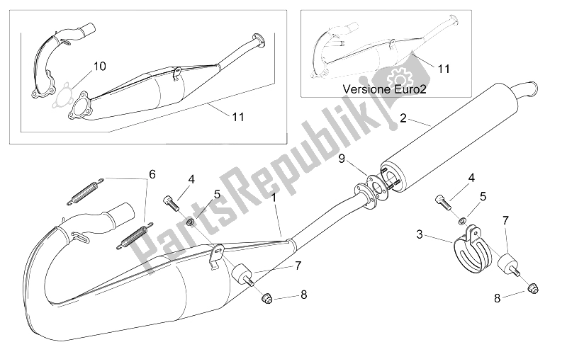 Alle Teile für das Auspuffanlage des Aprilia RS 50 1999