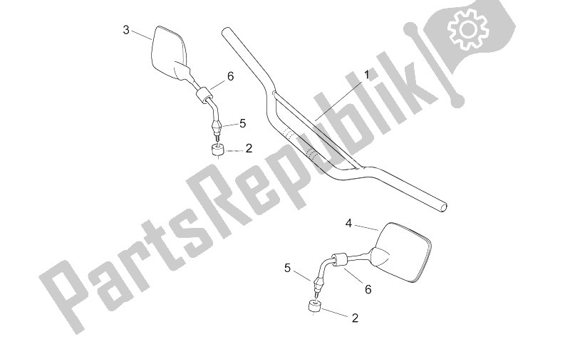 All parts for the Handlebar - Mirrors of the Aprilia Pegaso 650 1997