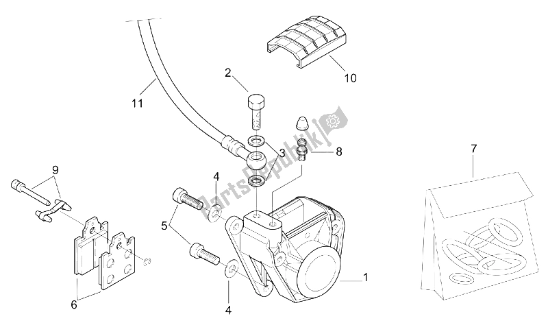 Alle Teile für das Bremssattel Hinten des Aprilia MX 50 2004