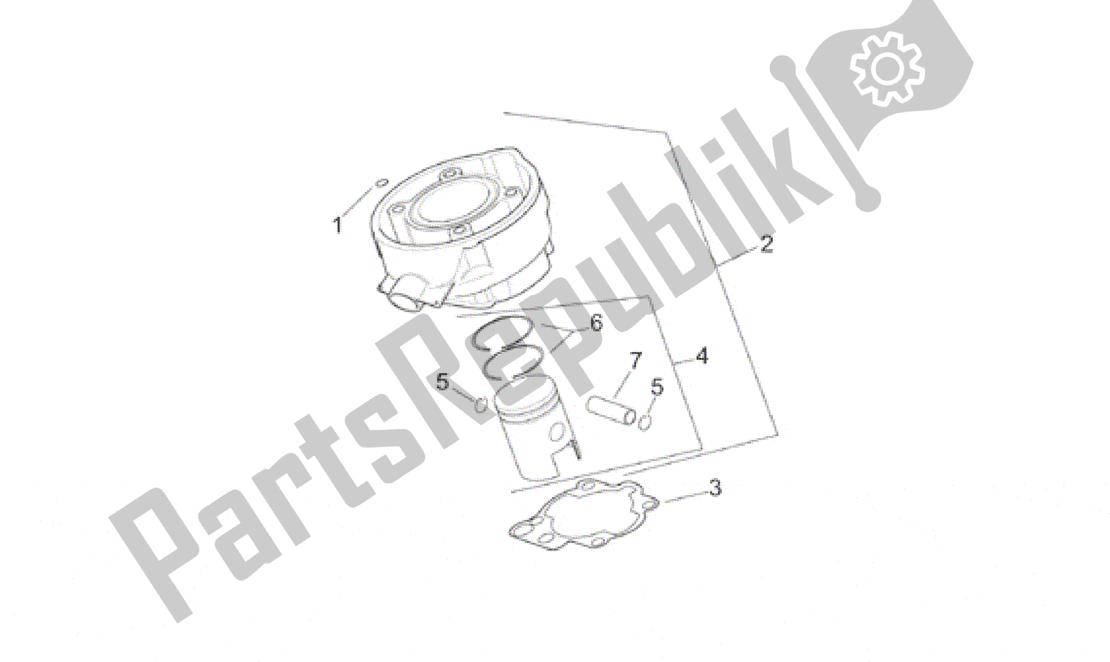 All parts for the Piston of the Aprilia Minarelli 50 1991 - 2000