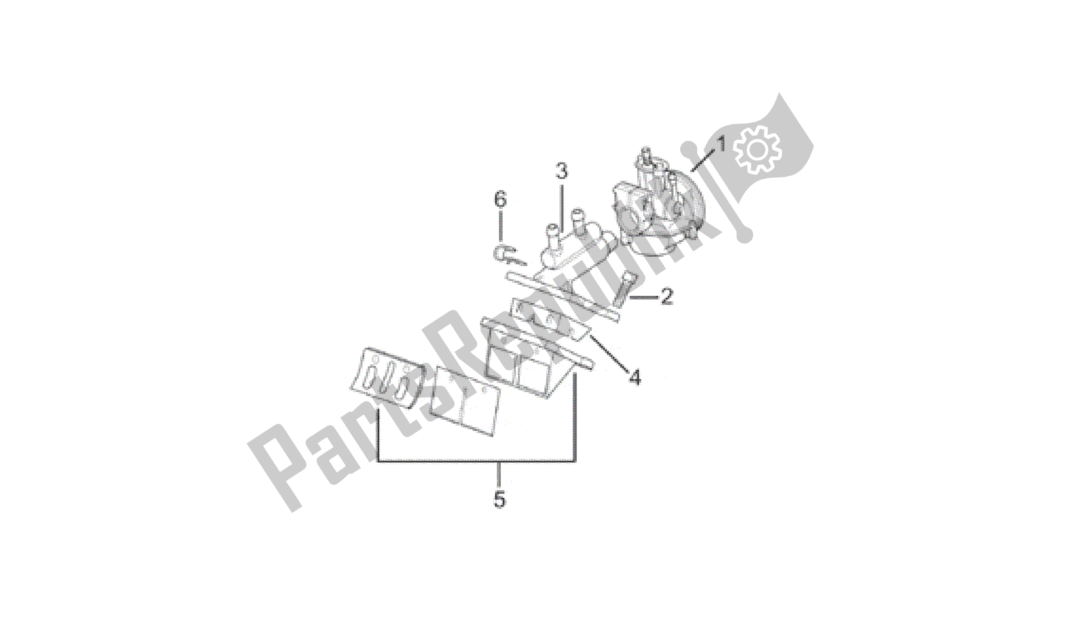 All parts for the Carburettor I of the Aprilia Minarelli 50 1991 - 2000