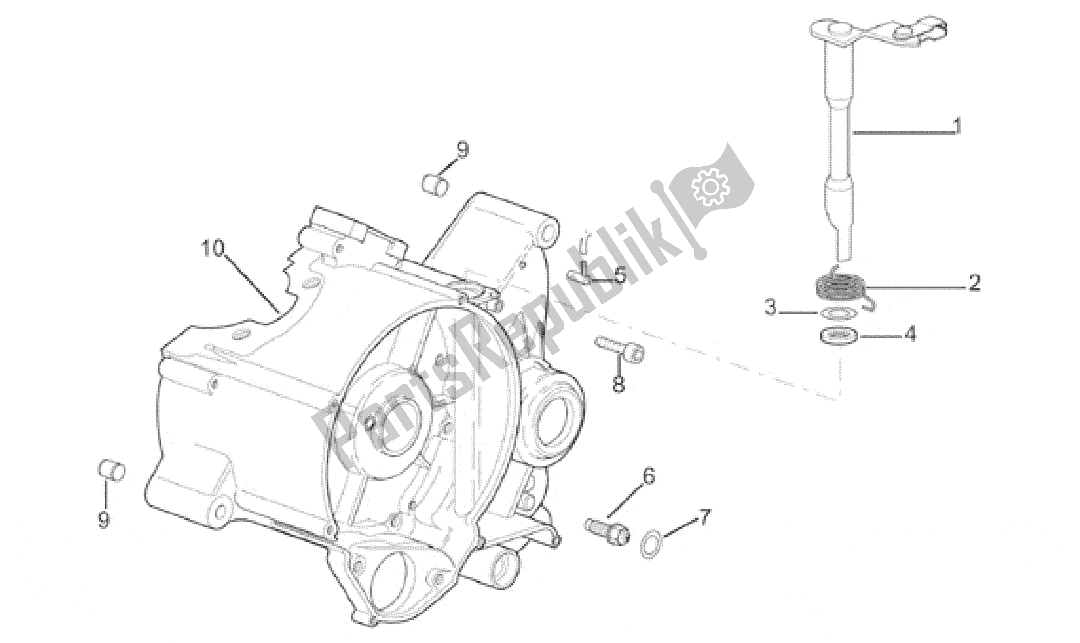 Toutes les pièces pour le Carter Droit du Aprilia Minarelli 50 1991 - 2000