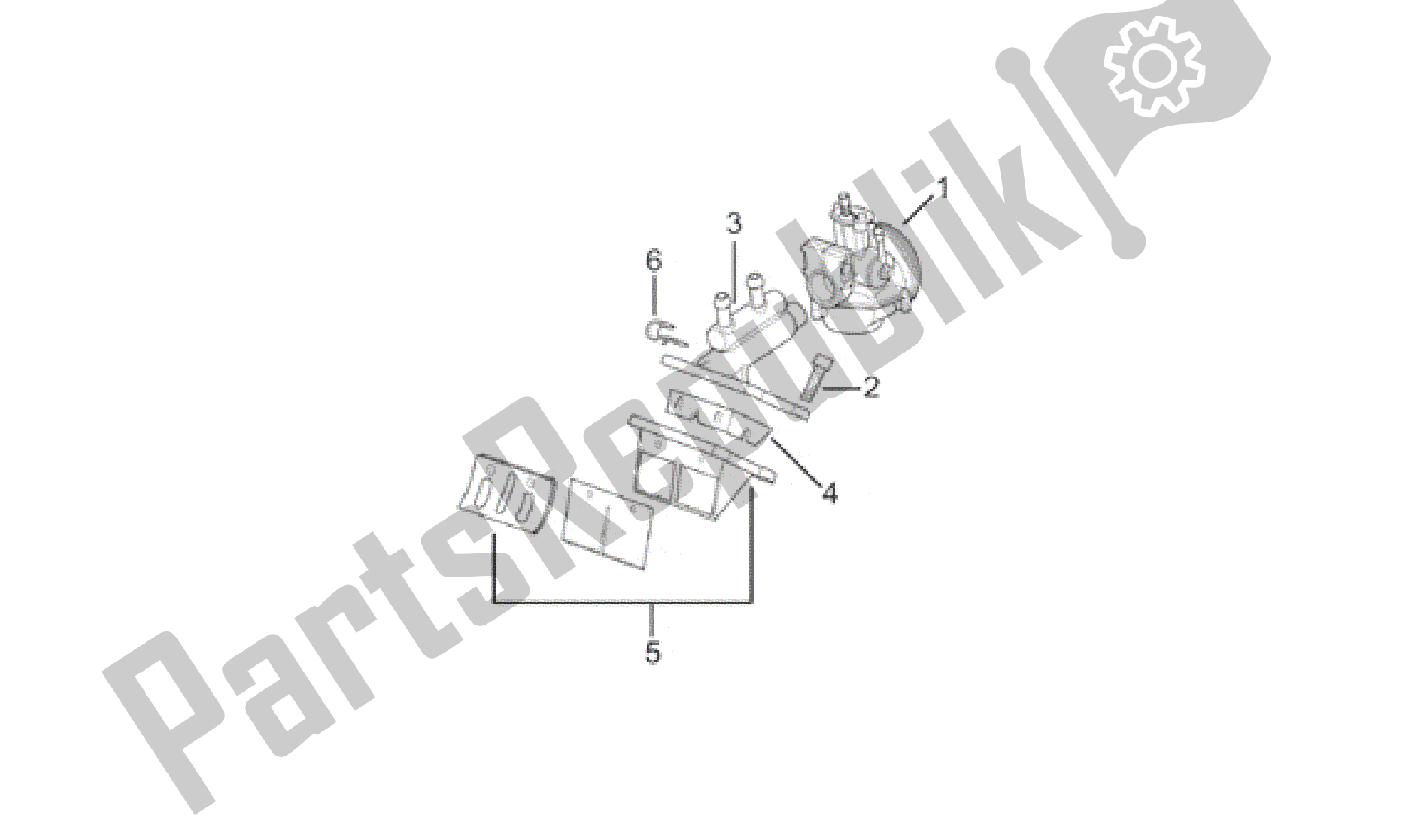 All parts for the Carburettor I of the Aprilia Minarelli 50 1991 - 2000