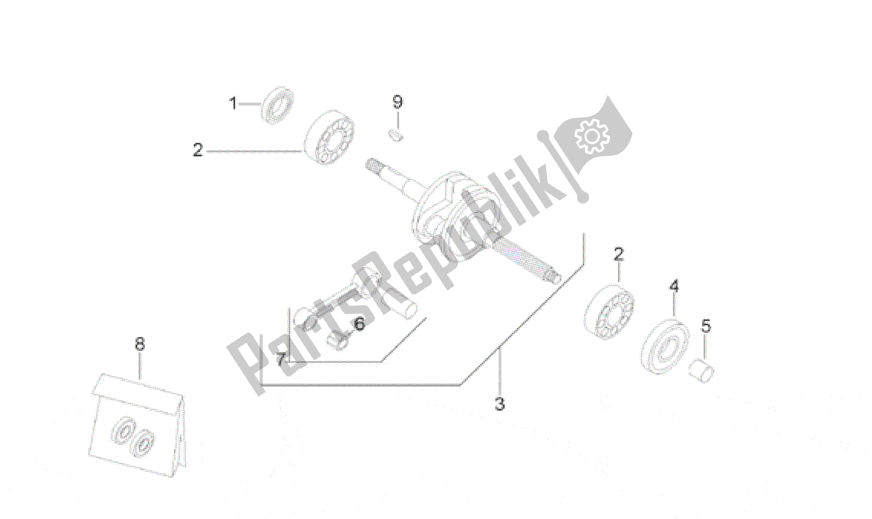 All parts for the Connecting Rod Group of the Aprilia Gulliver 50 1990 - 1995