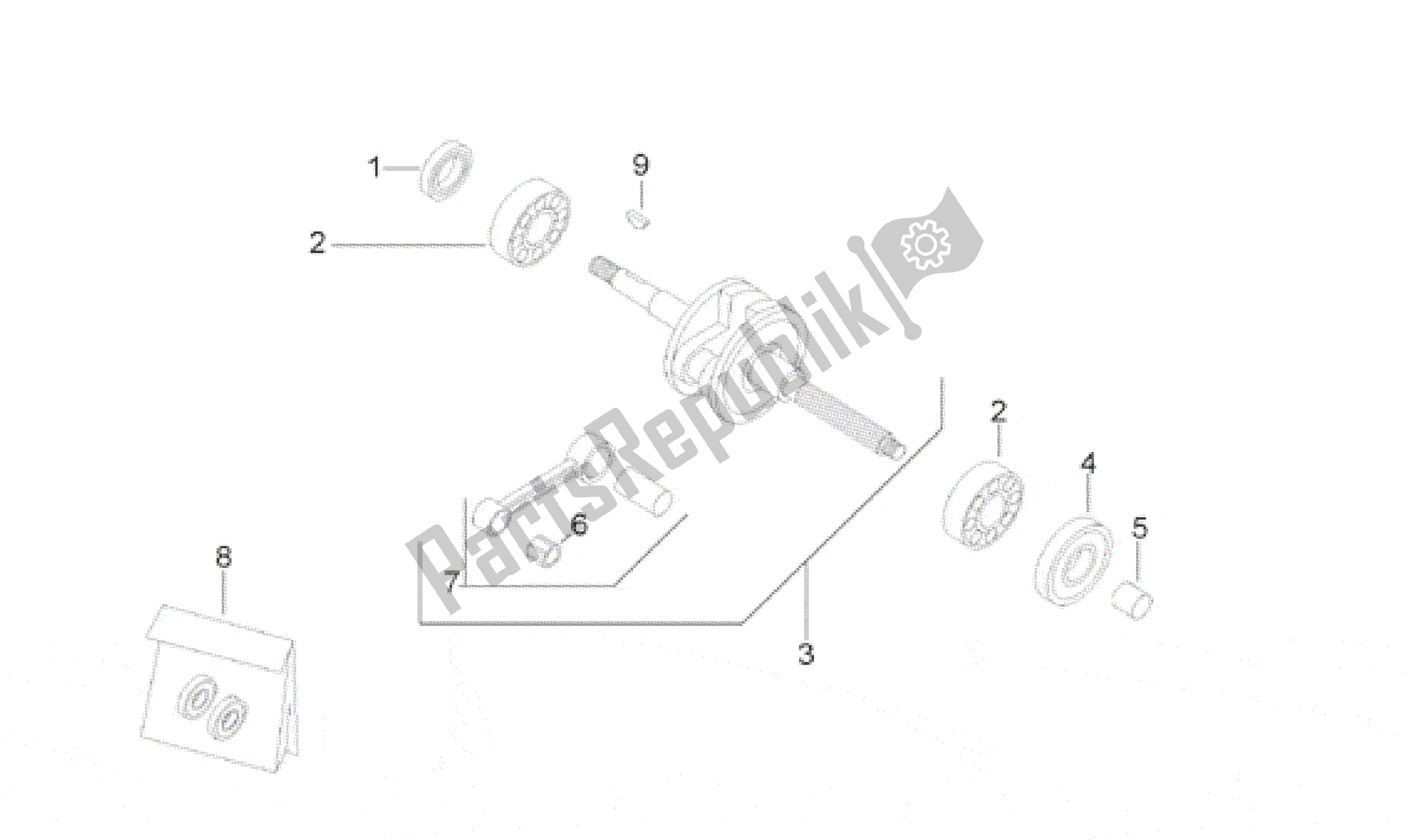 All parts for the Connecting Rod Group of the Aprilia Scarabeo 50 1993 - 1997