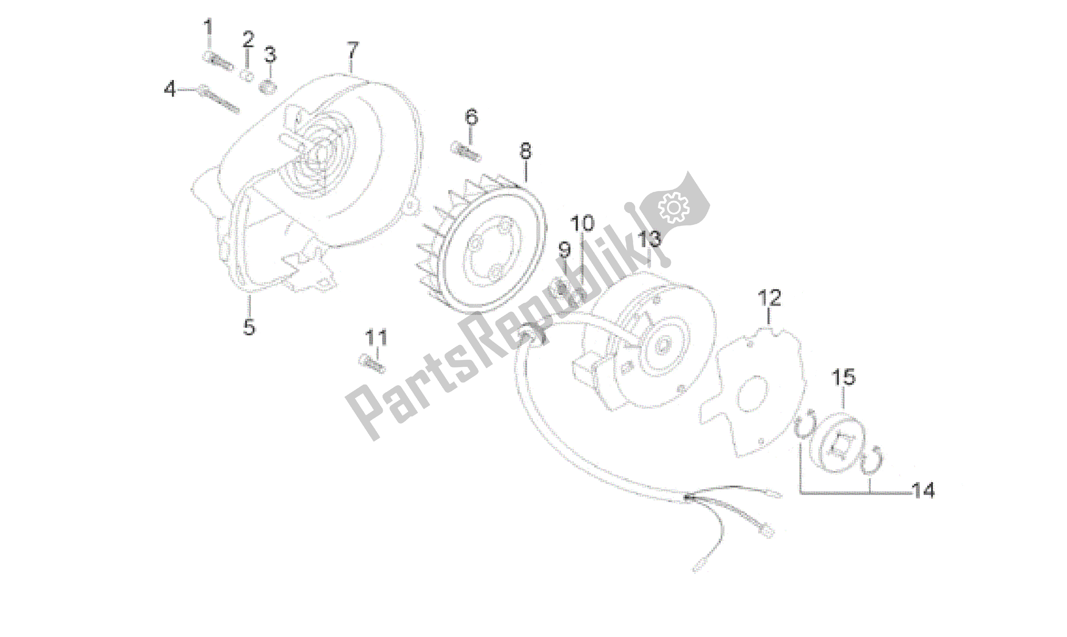 Tutte le parti per il Volano del Aprilia Scarabeo 65 1993 - 1997