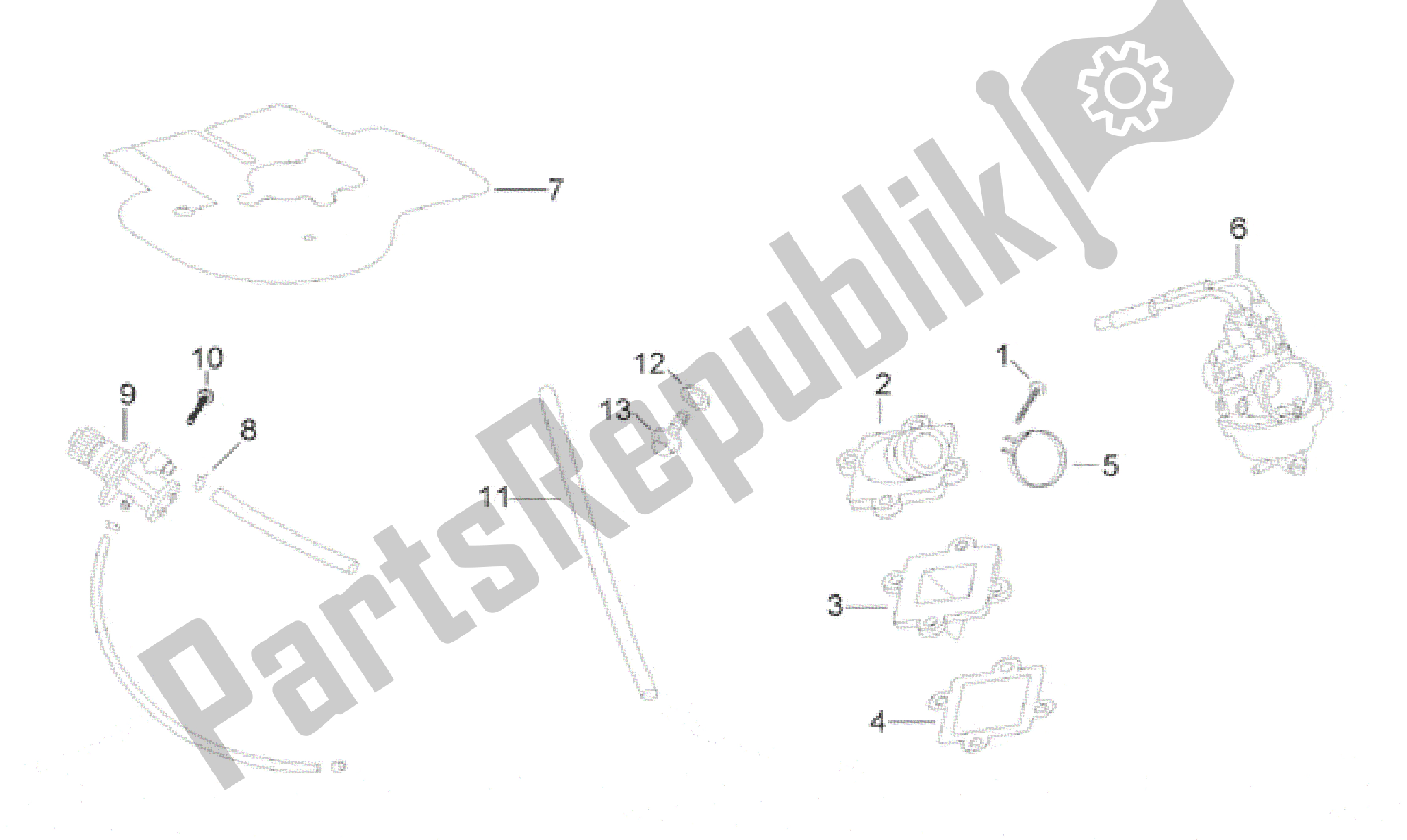 All parts for the Carburettor  - Oil Pump Assy. Of the Aprilia Scarabeo 65 1993 - 1997