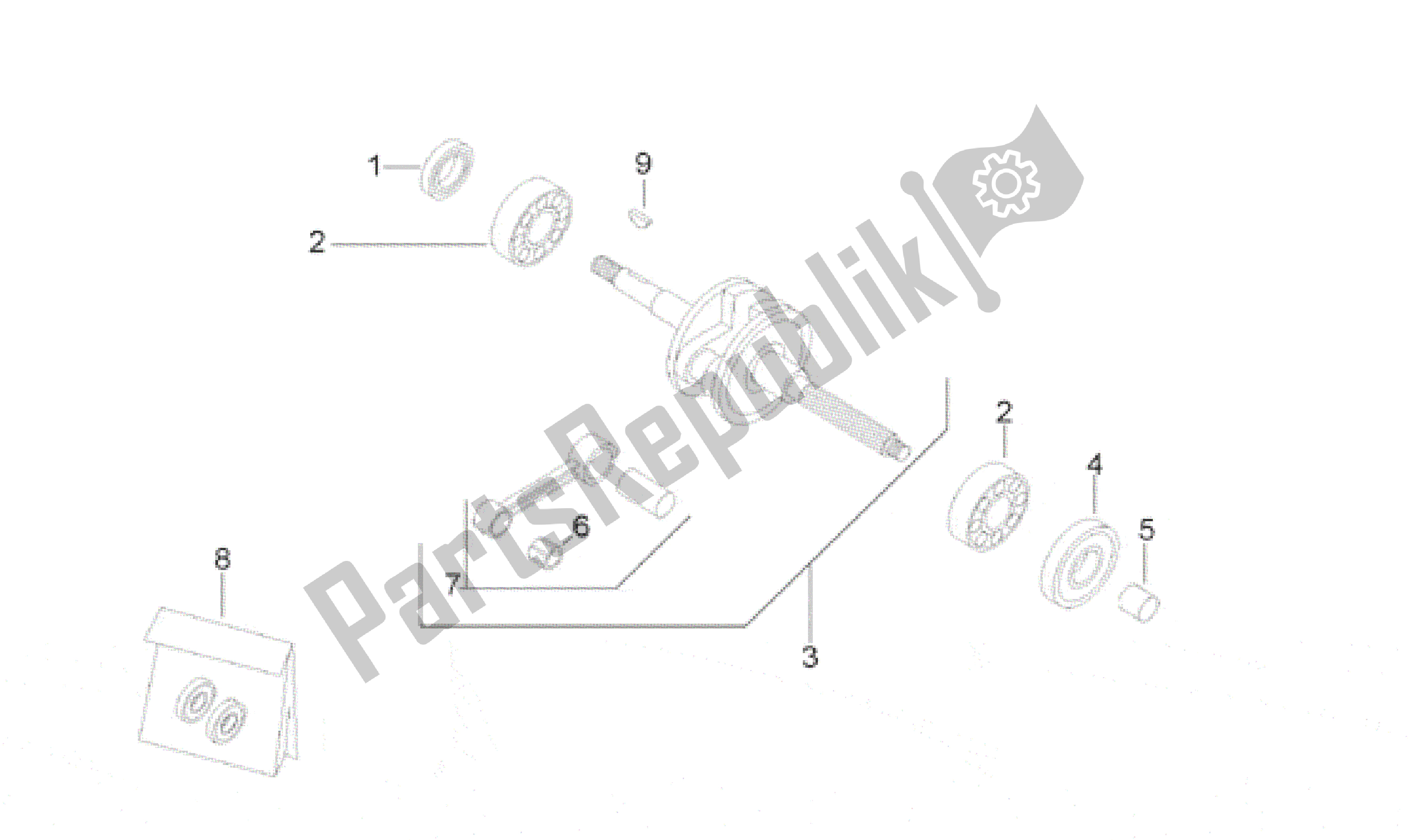 Tutte le parti per il Gruppo Biella del Aprilia SR Viper 50 1994 - 1996