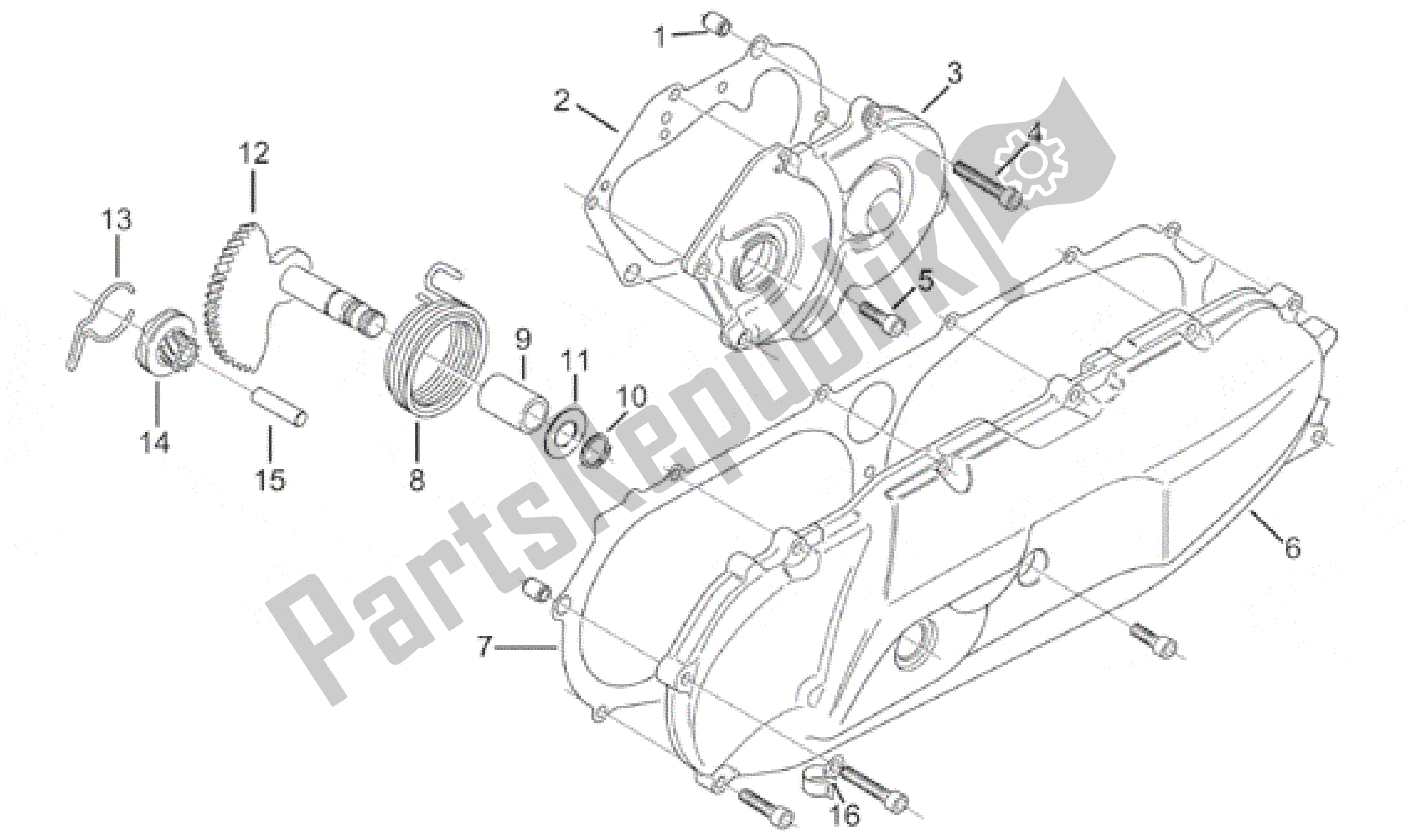 Todas las partes para Fundas - Kick Starter de Aprilia Amico 50 1996 - 1998