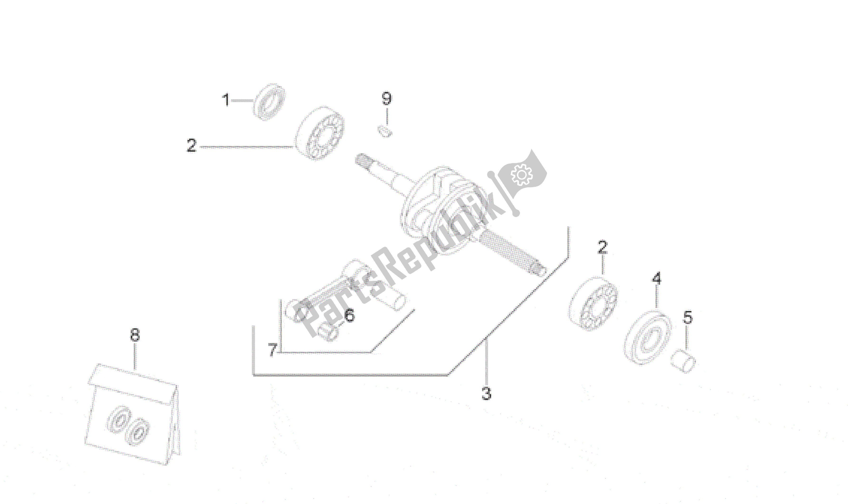 Todas las partes para Grupo De Biela de Aprilia Scarabeo 50 1998