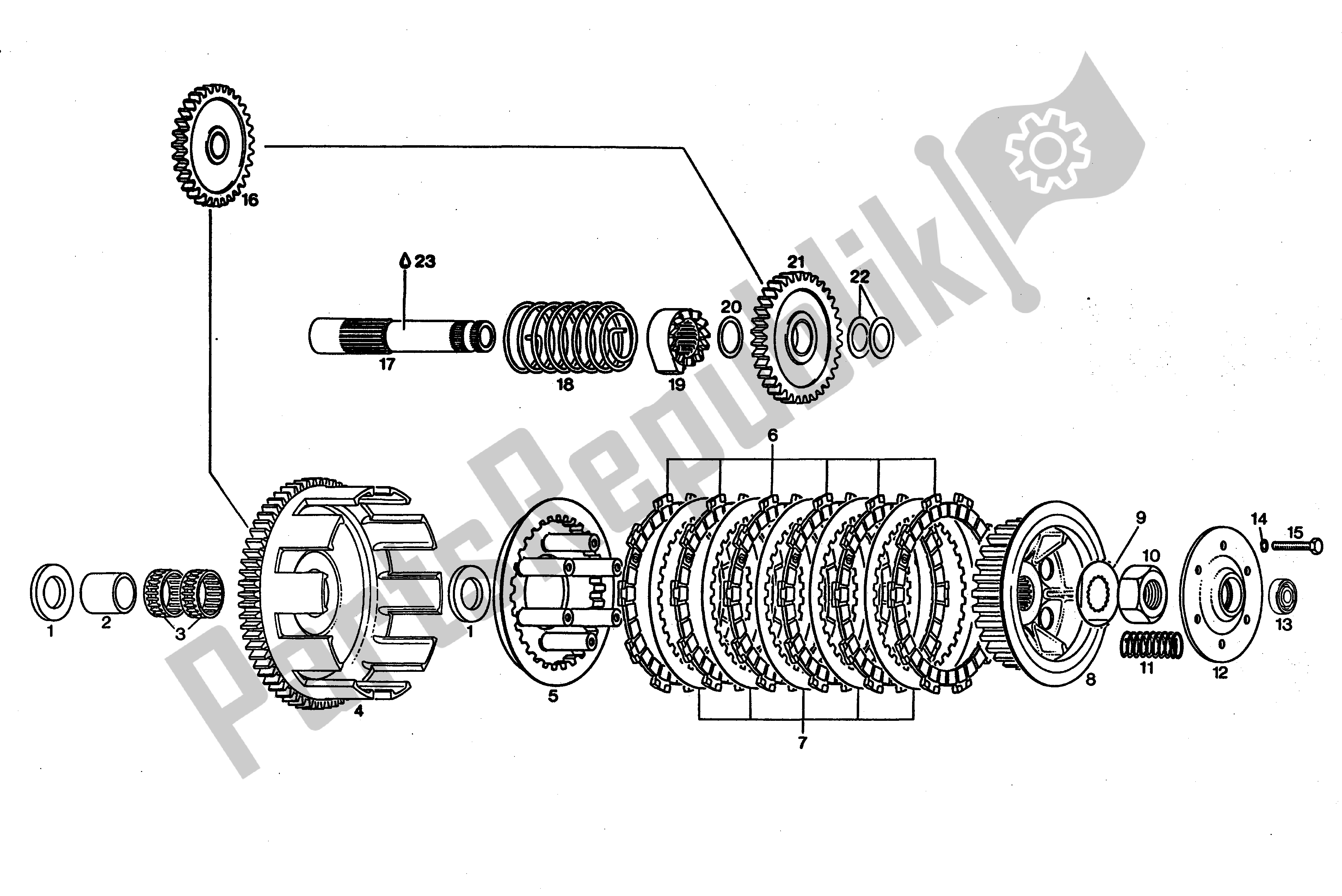 Toutes les pièces pour le Embrayage du Aprilia Climber 280 1990