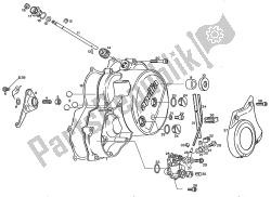 kupplungsdeckel, mech. drehzaehler, cubierta de embrague oelpumpe, mech. cuentarrevoluciones, bomba de aceite