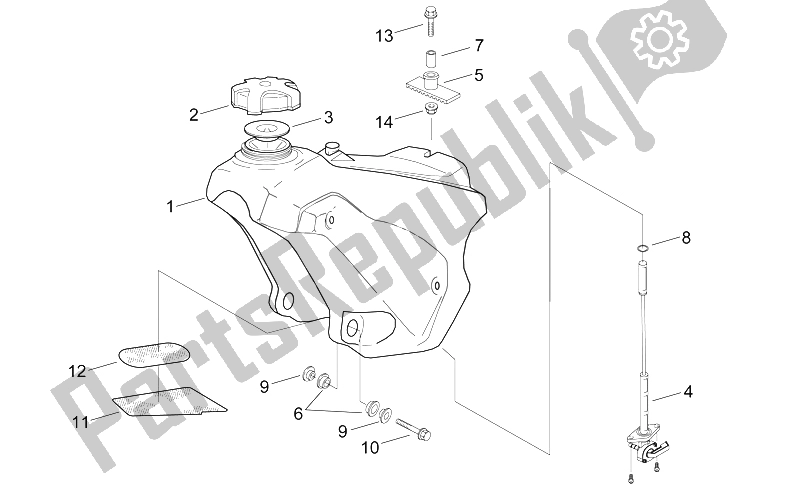 Toutes les pièces pour le Réservoir D'essence du Aprilia MX 50 2002