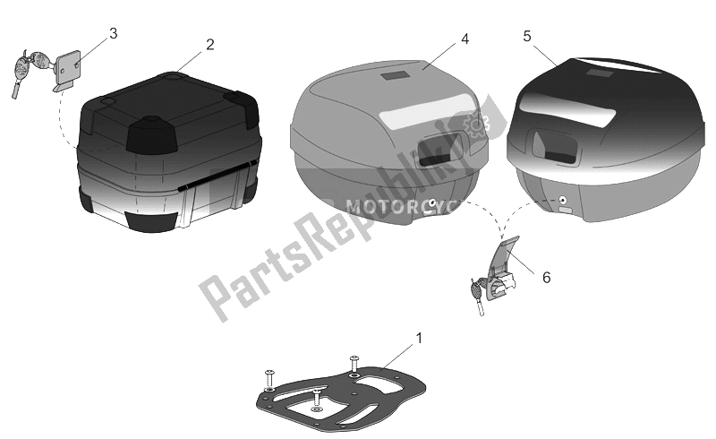 All parts for the Acc. - Top/cases, Side Cases of the Aprilia Scarabeo 50 2T ENG Minarelli 1998