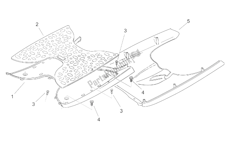 Todas las partes para Cuerpo Central Ii - Panel de Aprilia Scarabeo 50 2T ENG Minarelli 1999