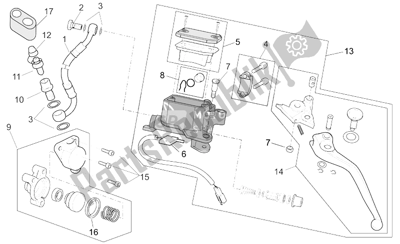 Toutes les pièces pour le Pompe D'embrayage du Aprilia ETV 1000 Capo Nord 2004