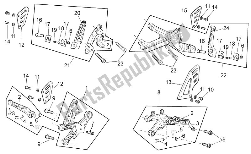 Toutes les pièces pour le Repose-pieds du Aprilia RSV4 R 1000 2009