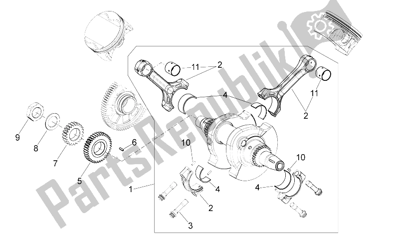 Tutte le parti per il Albero Di Trasmissione del Aprilia Shiver 750 PA 2015