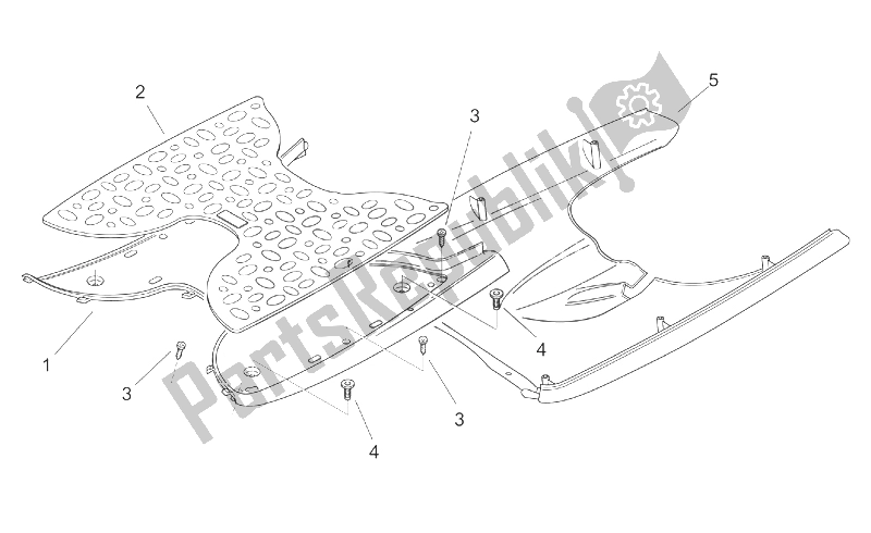 All parts for the Central Body Ii - Panel of the Aprilia Scarabeo 100 2T ENG Yamaha 2000