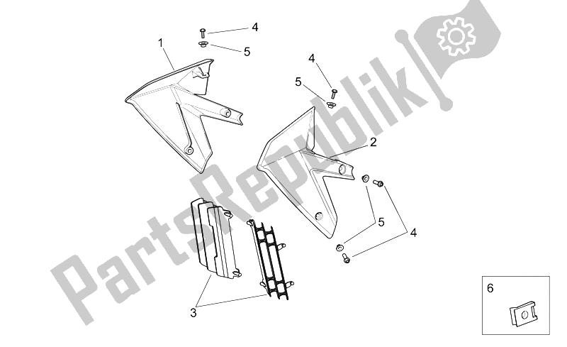 Wszystkie części do Przedni Korpus Ii Aprilia SXV 450 550 Street Legal 2009