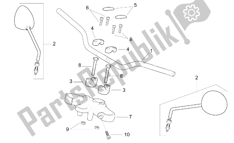 Toutes les pièces pour le Guidon du Aprilia RS 50 Tuono 2003