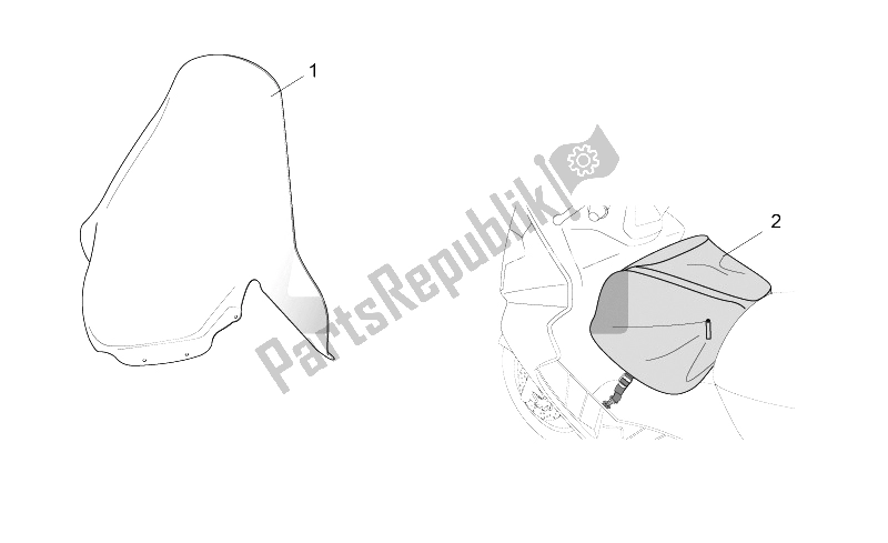 Toutes les pièces pour le Acc. - Pare-brise / Valises Latérales du Aprilia Atlantic 125 250 2006