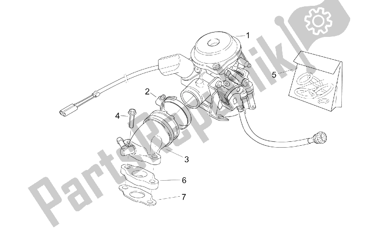 Toutes les pièces pour le Carburateur du Aprilia Mojito 125 1999