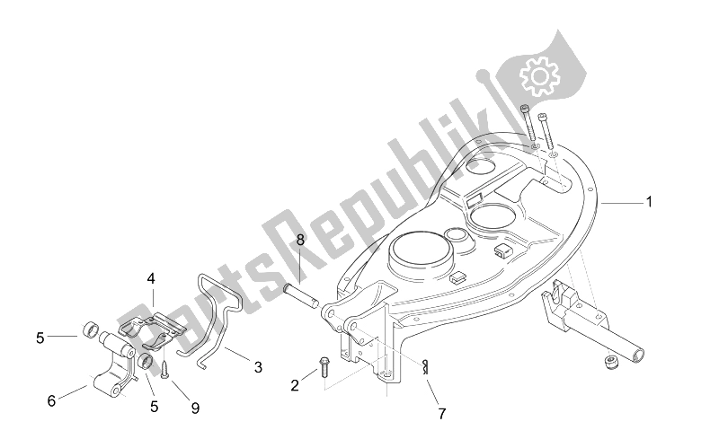 Toutes les pièces pour le Underaddle du Aprilia Scarabeo 50 2T E2 ENG Piaggio 2007