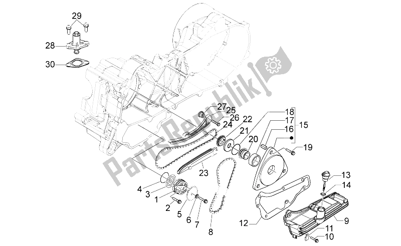 Toutes les pièces pour le La Pompe à Huile du Aprilia Scarabeo 50 4T 4V 2014