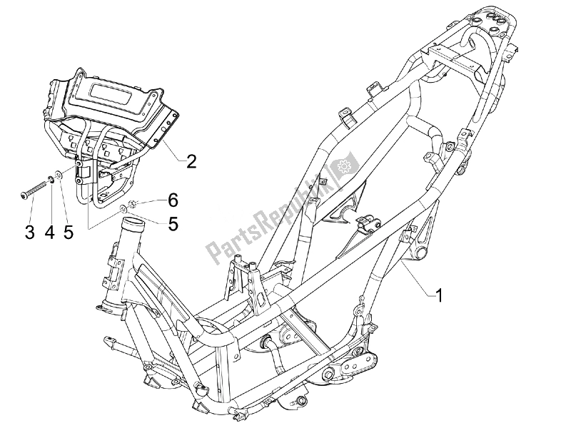 Toutes les pièces pour le Cadre / Carrosserie du Aprilia SR 300 MAX 2011